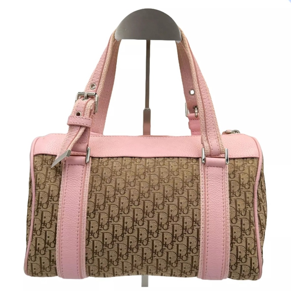 SOLDX RARE Auth Like New DIOR Street Chic Mini Boston Pink & Brown Women's Bag - Picture 4 of 14